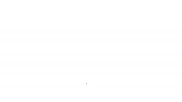 白の背景に黒の線状の摂氏アイコン。4Kビデオモーショングラフィックアニメーション — ストック動画