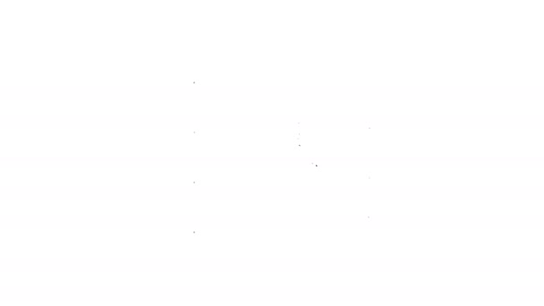 Línea negra Busca en un icono de la ventana del navegador aislado sobre fondo blanco. Animación gráfica de vídeo 4K — Vídeo de stock