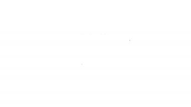 Siyah çizgili cüzdan beyaz arka planda izole edilmiş kağıt para para ikonu. Çanta ikonu. Nakit tasarruf sembolü. 4K Video hareketli grafik canlandırması