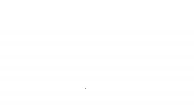 Beyaz arkaplanda siyah çizgi saç fırçası simgesi izole edildi. Taraklı saç işareti. Berber sembolü. 4K Video hareketli grafik canlandırması