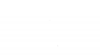 Beyaz arkaplanda siyah çizgi saç fırçası simgesi izole edildi. Taraklı saç işareti. Berber sembolü. 4K Video hareketli grafik canlandırması