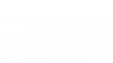 Beyaz arka planda siyah çizgi elektrikli saç kırpıcısı ya da traş ikonu var. Berber dükkanı sembolü. 4K Video hareketli grafik canlandırması