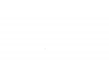 Beyaz arkaplanda siyah çizgi saç fırçası simgesi izole edildi. Taraklı saç işareti. Berber sembolü. 4K Video hareketli grafik canlandırması