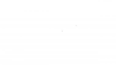 Beyaz arka planda siyah çizgi kremi ya da losyon kozmetik tüp ikonu izole edilmiş. Erkekler için vücut bakım ürünleri. 4K Video hareketli grafik canlandırması