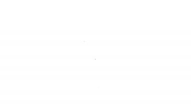 Beyaz arka planda siyah çizgi elektrikli saç kırpıcısı ya da traş ikonu var. Berber dükkanı sembolü. 4K Video hareketli grafik canlandırması