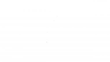 Beyaz arka planda izole edilmiş siyah çizgi tıraş losyonu şişesi. Parfüm spreyi ikonu. Erkek parfüm şişesi. 4K Video hareketli grafik canlandırması