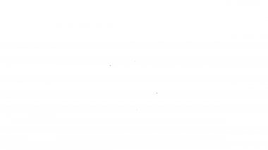 Siyah çizgi Bulut ve kalkan simgesi beyaz arkaplanda izole edildi. Bulut depolama veri koruması. Güvenlik, güvenlik, koruma, gizlilik kavramı. 4K Video hareketli grafik canlandırması