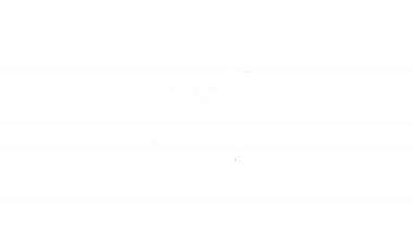 Beyaz arkaplanda siyah çizgi pasta grafiği bilgi simgesi izole edildi. Diyagram çizelgesi. 4K Video hareketli grafik canlandırması