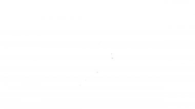 Beyaz zemin üzerinde ünlem işareti simgesi olan siyah çizgi bilgisayar monitörü. Uyarı mesajı akıllı telefon uyarısı. 4K Video hareketli grafik canlandırması