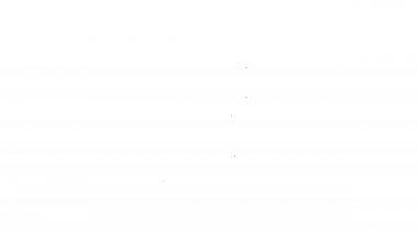 Siyah çizgi sunucusu, Data, Web sunucu simgesi beyaz arkaplanda izole edildi. 4K Video hareketli grafik canlandırması