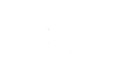 Siyah çizgi Bulut indirme ve yükleme simgesi beyaz arkaplanda izole edildi. 4K Video hareketli grafik canlandırması