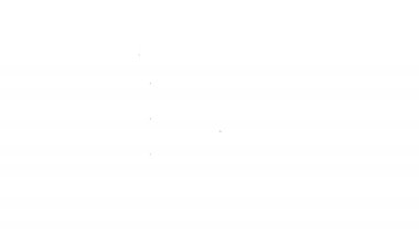 Beyaz arkaplanda siyah çizgi sunucusu ve dişli simgesi izole edildi. Uygulama, servis konsepti, ayar seçenekleri, bakım, onarım, onarım. 4K Video hareketli grafik canlandırması