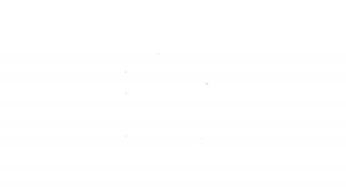 Beyaz arkaplanda anahtar simgesi olan siyah çizgi sunucu güvenliği. Güvenlik, güvenlik, koruma kavramı. 4K Video hareketli grafik canlandırması