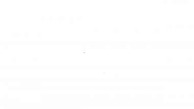 Beyaz arkaplanda arama simgesine sahip siyah çizgi belgesi. Dosya ve büyüteç simgesi. Analitik araştırma işareti. 4K Video hareketli grafik canlandırması