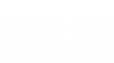 Siyah çizgi Yığın sıcak taşlar simgesi beyaz arkaplanda izole edildi. Spa salonu aksesuarı. 4K Video hareketli grafik canlandırması