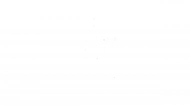 Beyaz arka planda izole edilmiş siyah çizgi İsa ikonu. 4K Video hareketli grafik canlandırması