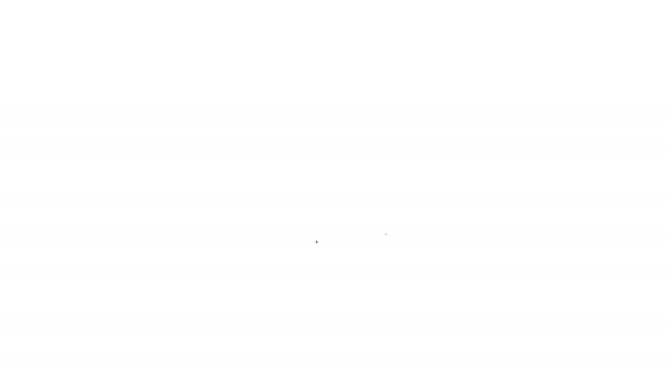 Černá čára Ikona snížení nákladů izolovaná na bílém pozadí. Grafická animace pohybu videa 4K — Stock video
