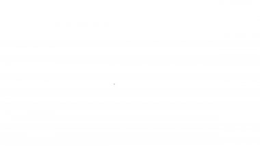 Siyah çizgi Hristiyan balık sembolü beyaz arka planda izole edilmiş. İsa 'nın balık sembolü. 4K Video hareketli grafik canlandırması