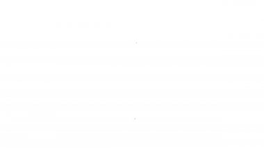 Siyah çizgi rahibi simgesi beyaz arkaplanda izole edildi. 4K Video hareketli grafik canlandırması