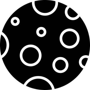 Siyah Ay simgesi beyaz arkaplanda izole edildi. Vektör İllüstrasyonu