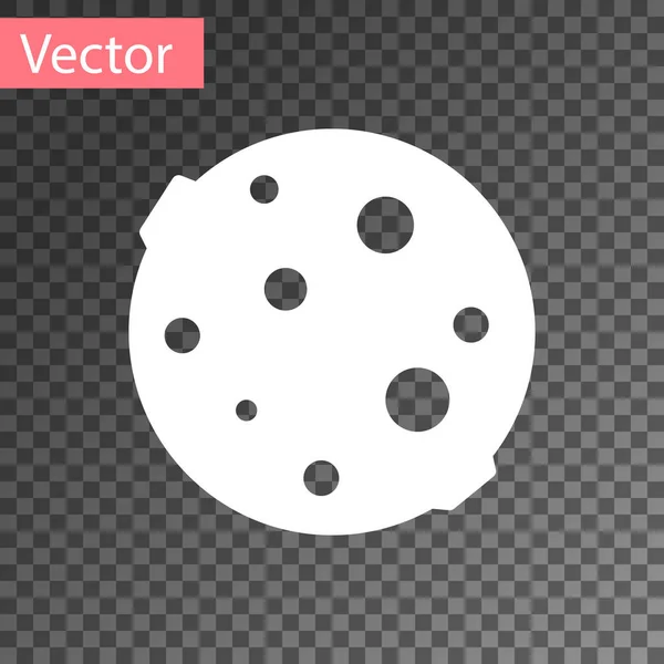 Ícone Lua Branca Isolado Fundo Transparente Ilustração Vetorial — Vetor de Stock