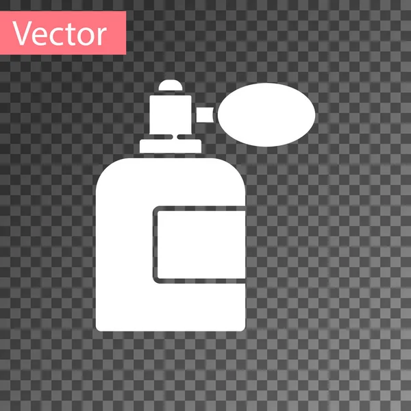 White Aftershave Bottle Atomizer Icon Isolated Transparent Background Cologne Spray — Stock Vector