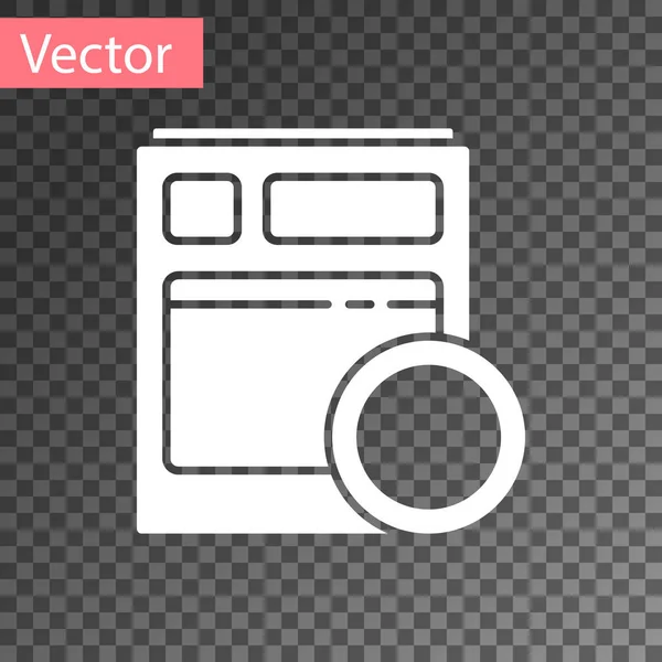 Cocina Blanca Lavavajillas Icono Máquina Aislado Sobre Fondo Transparente Ilustración — Vector de stock