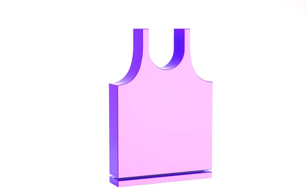 Purple Sleeveless T-shirt icoon geïsoleerd op witte achtergrond. Minimalisme concept. 3d illustratie 3D renderen — Stockfoto