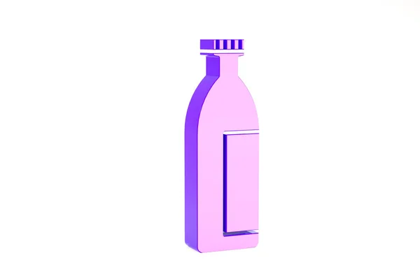 Purple Cream of lotion cosmetische buis pictogram geïsoleerd op witte achtergrond. Lichaamsverzorging producten voor mannen. Minimalisme concept. 3d illustratie 3D renderen — Stockfoto