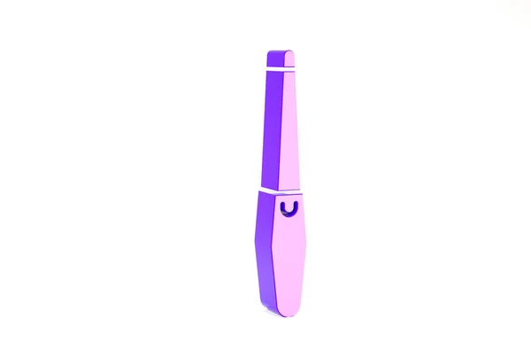 Purple Nail bestand pictogram geïsoleerd op witte achtergrond. Manicure gereedschap. Minimalisme concept. 3d illustratie 3D renderen — Stockfoto