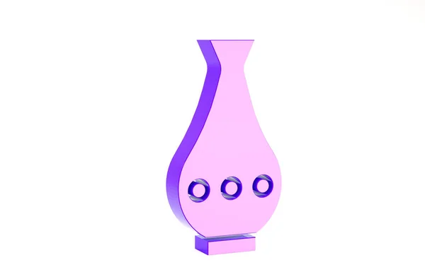 Icône de vase violet isolé sur fond blanc. Concept de minimalisme. Illustration 3D rendu 3D — Photo