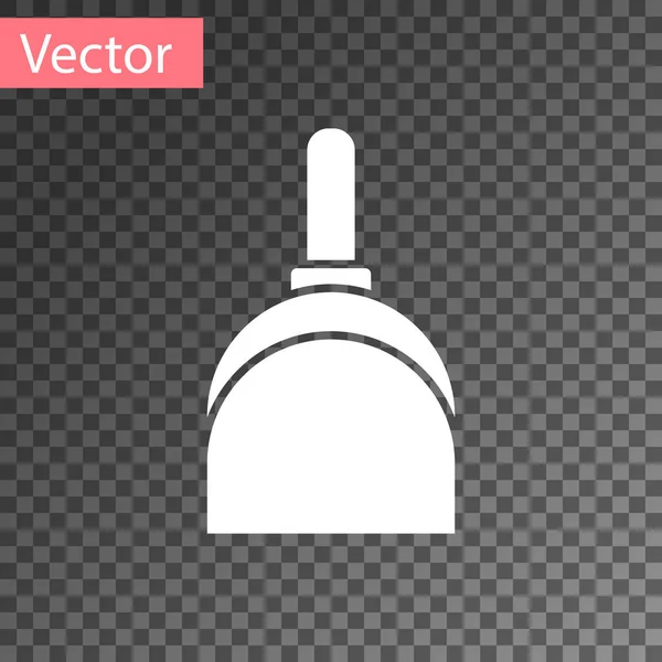 Weißes Kehrbeutelsymbol Isoliert Auf Transparentem Hintergrund Reinigungsdienste Vektorillustration — Stockvektor