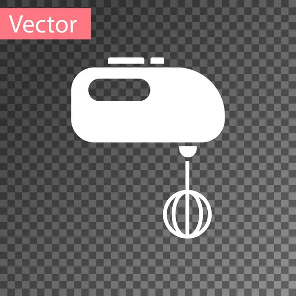 Weißes Elektrisches Mischpult Symbol Isoliert Auf Transparentem Hintergrund Küchenmixer Vektorillustration — Stockvektor