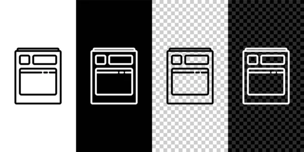 Ορισμός Γραμμής Κουζίνα Πλυντήριο Πιάτων Εικονίδιο Που Απομονώνεται Μαύρο Και — Διανυσματικό Αρχείο