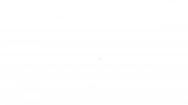 Beyaz arkaplanda siyah çizgi ağaç simgesi izole edildi. Orman sembolü. 4K Video hareketli grafik canlandırması