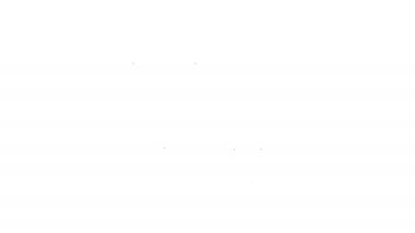 Ormanın, beyaz arka planda izole edilmiş bir haritadaki siyah çizgi konumu. 4K Video hareketli grafik canlandırması