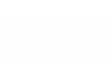 Siyah çizgi tavuk budu ikonu beyaz arkaplanda izole edildi. Tavuk budu. 4K Video hareketli grafik canlandırması