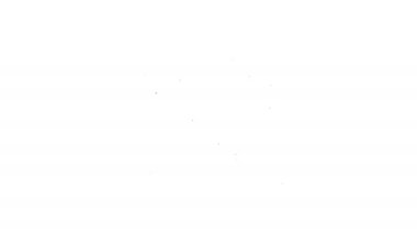 Ormanın, beyaz arka planda izole edilmiş bir haritadaki siyah çizgi konumu. 4K Video hareketli grafik canlandırması