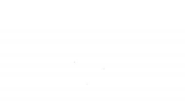 Esrar ya da kenevir yaprağı ikonu içeren siyah çizgi tıbbi haplar beyaz arka planda izole edilmiş. Kavanozlardaki kenevir yağı özlerini taklit et. 4K Video hareketli grafik canlandırması