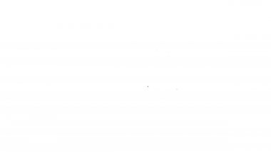 Siyah çizgi marihuana ve kenevir dükkanı ikonu beyaz arka planda izole edilmiş. Sigara içmek, tıbbi esrar depolamak için ekipman ve aksesuarlar. 4K Video hareketli grafik canlandırması