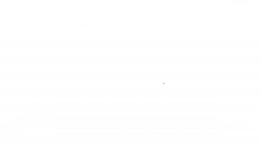 Siyah çizgi barış simgesi beyaz arkaplanda izole edildi. Hippi barış sembolü. 4K Video hareketli grafik canlandırması