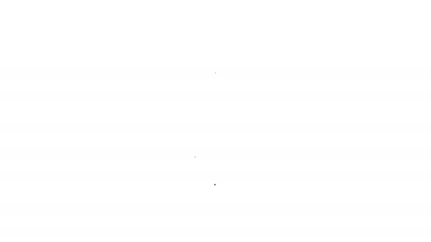 Schwarze Linie Stop Marihuana oder Cannabisblatt Symbol isoliert auf weißem Hintergrund. Kein Rauchen von Marihuana. Hanf-Symbol. 4K Video Motion Grafik Animation — Stockvideo
