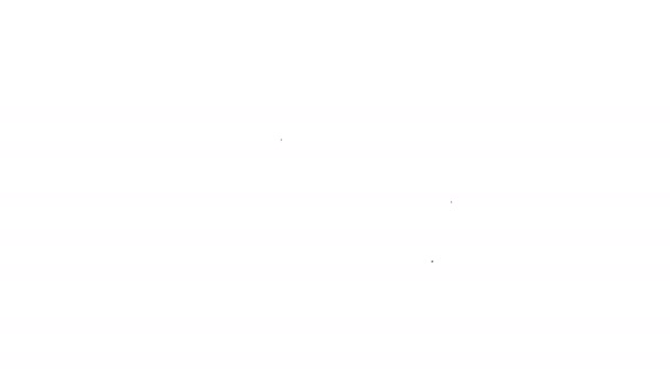 Μαύρη γραμμή Βούρτσα καθαρισμού εικονιδίου που απομονώνεται σε λευκό φόντο. Η έννοια της υπηρεσίας καθαρισμού. 4K Γραφική κίνηση κίνησης βίντεο — Αρχείο Βίντεο