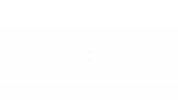 Schwarzer Pinsel zum Reinigen des Icons isoliert auf weißem Hintergrund. Reinigungsdienstkonzept. 4K Video Motion Grafik Animation — Stockvideo