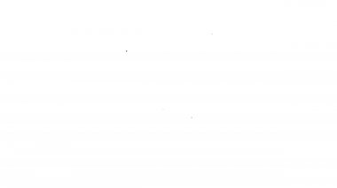 Siyah çizgi yıkama simgesi beyaz arkaplanda izole edildi. Çamaşır makinesi simgesi. Çamaşır makinesi, çamaşır makinesi. Ev aletleri sembolü. 4K Video hareketli grafik canlandırması