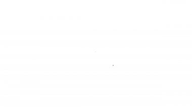 Siyah çizgi kağıt kontrolü ve mali kontrol simgesi beyaz arka planda izole edildi. Kağıt baskı çeki, makbuz ya da fatura. 4K Video hareketli grafik canlandırması