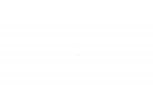 Zwarte lijn Borstel voor het reinigen pictogram geïsoleerd op witte achtergrond. Schoonmaakservice concept. 4K Video motion grafische animatie — Stockvideo