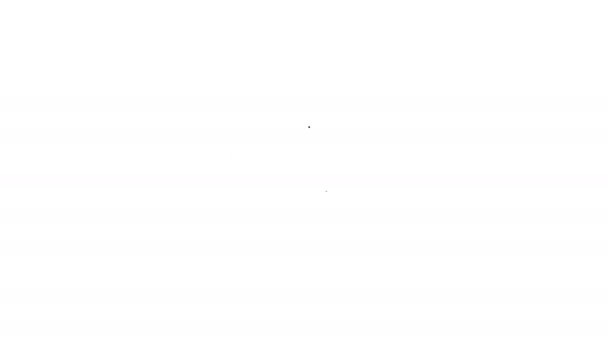Línea negra Comprar icono de botón aislado sobre fondo blanco. Animación gráfica de vídeo 4K — Vídeo de stock