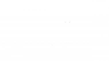 Siyah çizgi Beyaz arkaplanda izole edilmiş alışveriş arabası simgesine ekle. İnternetten satın alma konsepti. Servis tabelası. Süpermarket sepeti sembolü. 4K Video hareketli grafik canlandırması