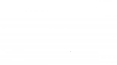 Siyah çizgi sedye simgesi beyaz arkaplanda izole edildi. Hastanenin tıbbi sedyesi. 4K Video hareketli grafik canlandırması